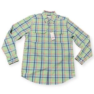 NWT Men's Southern Tide Hybrid Tide To Trail Plaid Performance Shirt Medium
